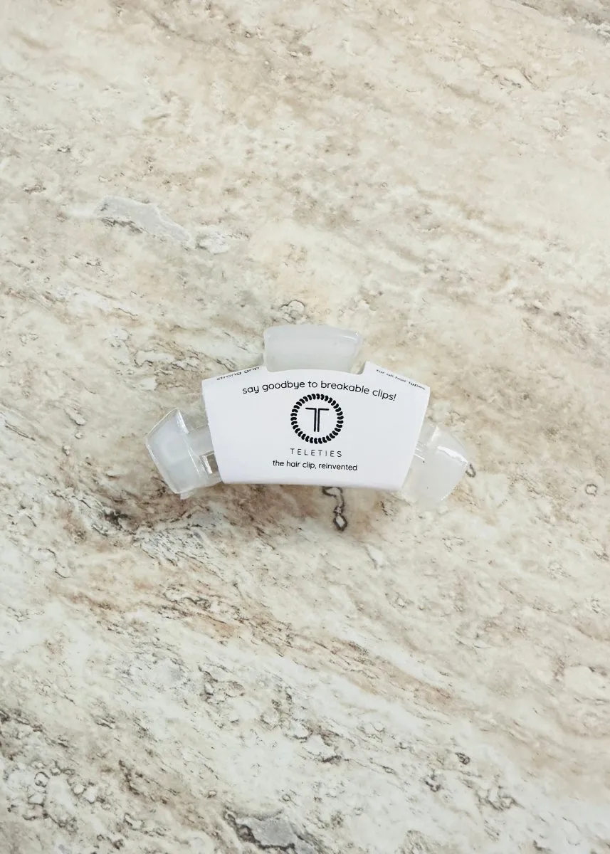 Tiny Hair Clip | Classic | Teleties | Coconut White