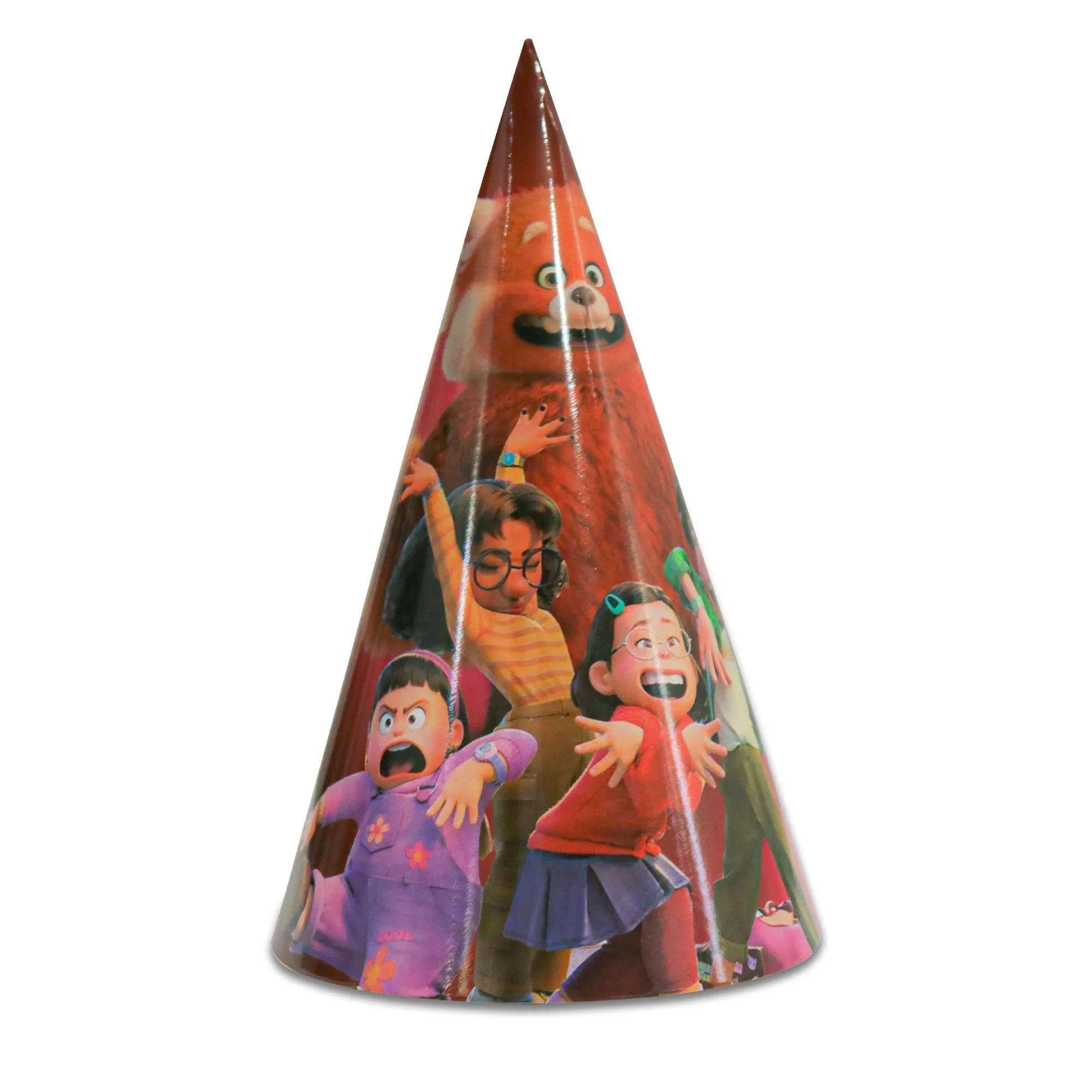 Turning Red Birthday Paper Hats, 6 Count