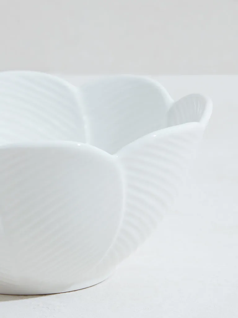 Westside Home White Porcelain Large Tropical Bowl