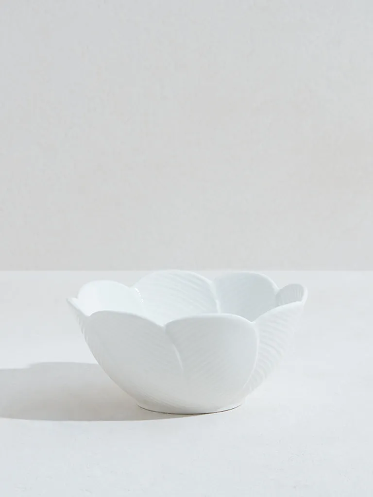 Westside Home White Porcelain Large Tropical Bowl